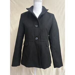 Old Navy Women’s S Black Single Breasted Winter Pea Coat